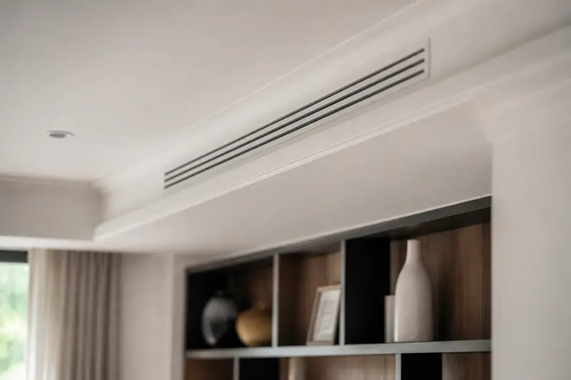 Grille de soufflage d'une climatisation gainable au plafond à Ceyreste